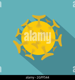 Round bacteria icon, flat style Stock Vector Image & Art - Alamy