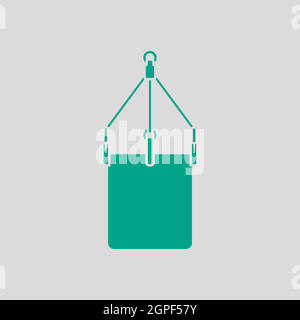 Alpinist Bucket Icon Stock Vector