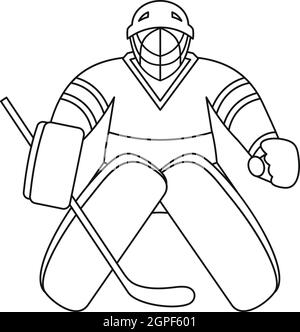 Goalkeeper mask icon, outline style Stock Vector Image & Art - Alamy