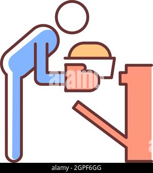 Bake RGB color icon Stock Vector