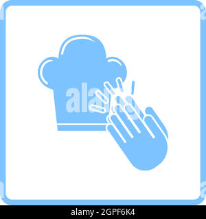 Clapping Palms To Toque Icon Stock Vector