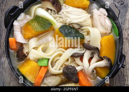 Hoto is a popular regional dish in Yamanashi prefecture. It is a
