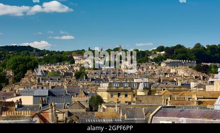 Bath with St Stephen's church in the distance Stock Photo