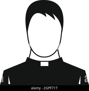Priest icon, simple style Stock Vector