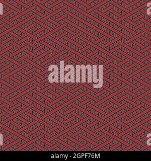 Computer-generated Hexagon Tile Connection art background design illustration Stock Vector