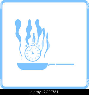 Pan With Stopwatch Icon Stock Vector