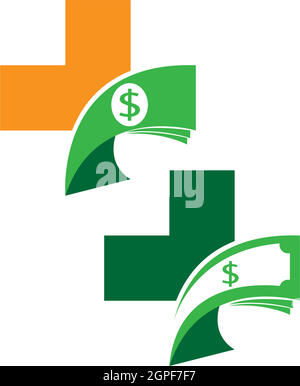 Cash logo icon design vector illustration Stock Vector