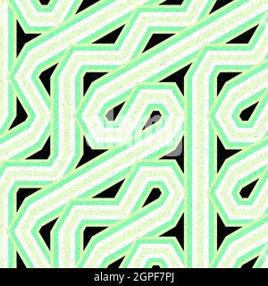 Computer-generated Hexagon Tile Connection art background design illustration Stock Vector