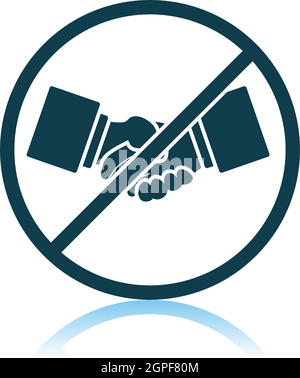 No Hand Shake Icon Stock Vector