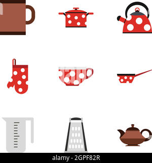 breakfast cooking icons flat design Stock Vector Image & Art - Alamy