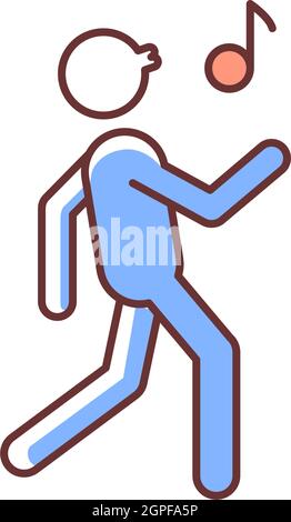 Whistle RGB color icon Stock Vector