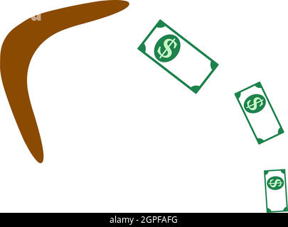 Cashback Boomerang Icon Stock Vector