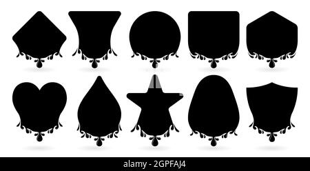 Label drops basic shape models with ten variation isolated background, droplets of oil, honey, ink, paint, water, lubricant, blood drop realistic vector set Stock Vector