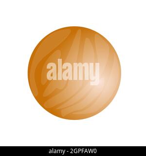 Vector Pluto planet icon. Gradient colours, easy to recolour parts, removable background. Solar system, for astronomy or astrology class and learning. Stock Vector