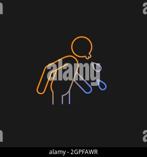 Spit gradient vector icon for dark theme Stock Vector