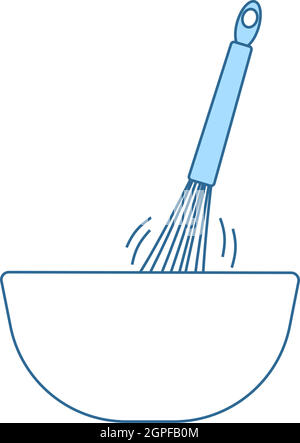 Corolla Mixing In Bowl Icon Stock Vector