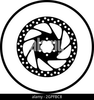 Bike Brake Disc Icon Stock Vector