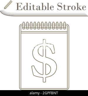 Dollar Calendar Icon Stock Vector