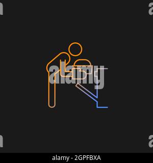 Bake gradient vector icon for dark theme Stock Vector