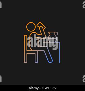 Drink gradient vector icon for dark theme Stock Vector