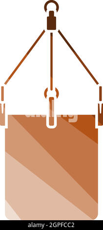 Alpinist Bucket Icon Stock Vector