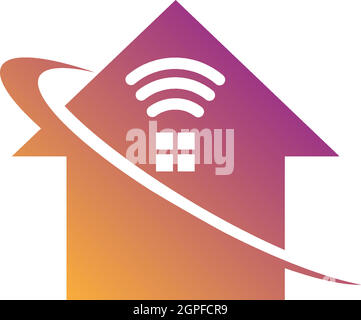 Smart Home logo icon design concept illustration template Stock Vector