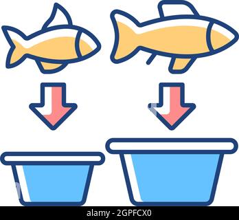 Fish sorting linear icon Stock Vector Image & Art - Alamy