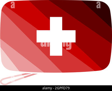 Alpinist First Aid Kit Icon Stock Vector