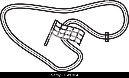 Speedway icon, outline style Stock Vector Image & Art - Alamy