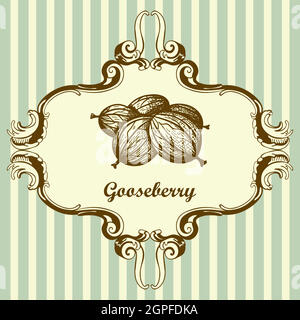 Icon Of Gooseberry Stock Vector