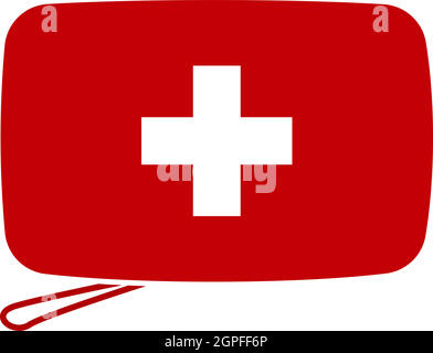 Alpinist First Aid Kit Icon Stock Vector