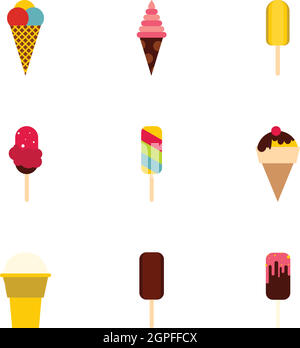 Vector flat style sweets icons background Stock Vector Image & Art - Alamy