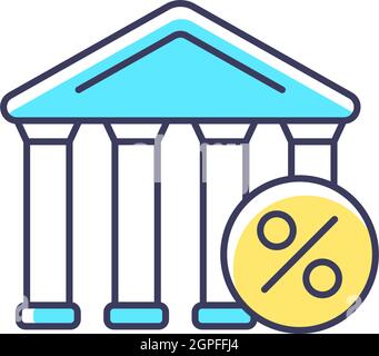 Free tickets to museums RGB color icon Stock Vector