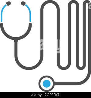 Stethoscope medical logo Stock Vector