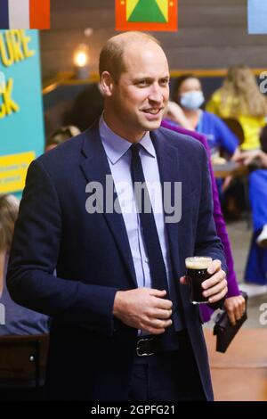 The Duke of Cambridge during a tour of Magee University in Londonderry, Northern Ireland. Picture date: Wednesday September 29, 2021. Stock Photo