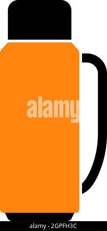 Alpinist Vacuum Flask Icon Stock Vector
