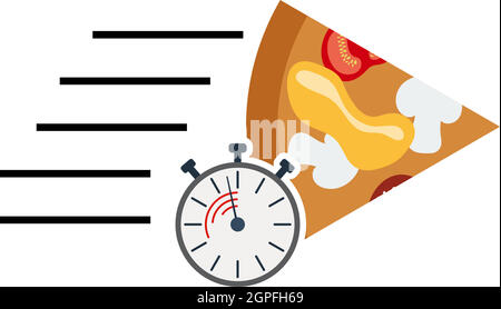 Pizza Delivery Icon Stock Vector