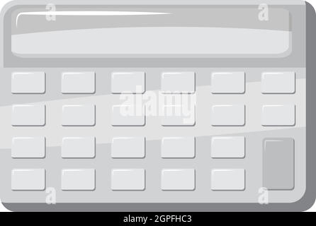 Calculator icon, gray monochrome style Stock Vector