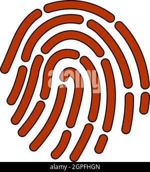 Fingerprint Icon Stock Vector