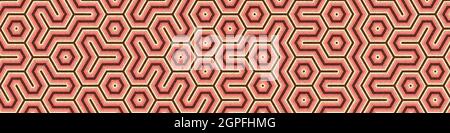 Computer-generated Hexagon Tile Connection art background design illustration Stock Vector