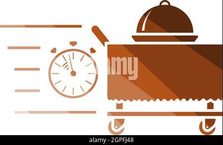 Fast Room Service Icon Stock Vector