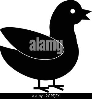 Duck-1 Simple vector icon. Illustration symbol design template for web ...