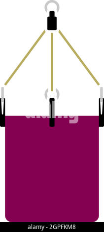 Alpinist Bucket Icon Stock Vector