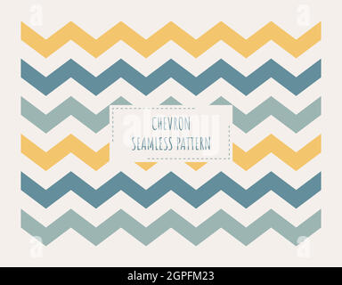 Chevron in yellow and blue seamless pattern Stock Vector