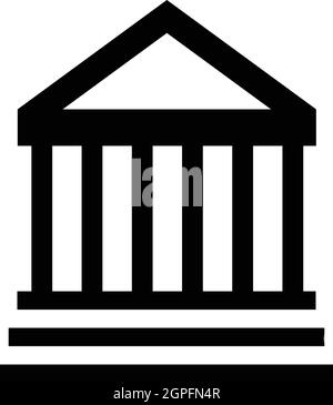 Museum building icon, simple style Stock Vector