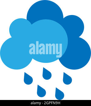 Rainy cloud logo icon concept Stock Vector