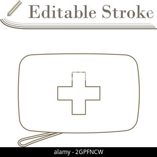 Alpinist First Aid Kit Icon Stock Vector