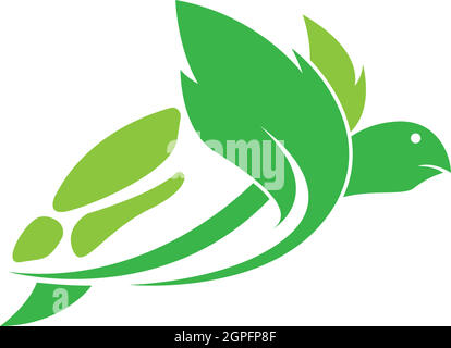 Turtle logo icon vector template illustration design concept Stock Vector