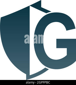 Shield logo icon with letter C beside design vector Stock Vector Image ...