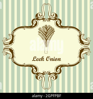 Leek Onion Icon Stock Vector